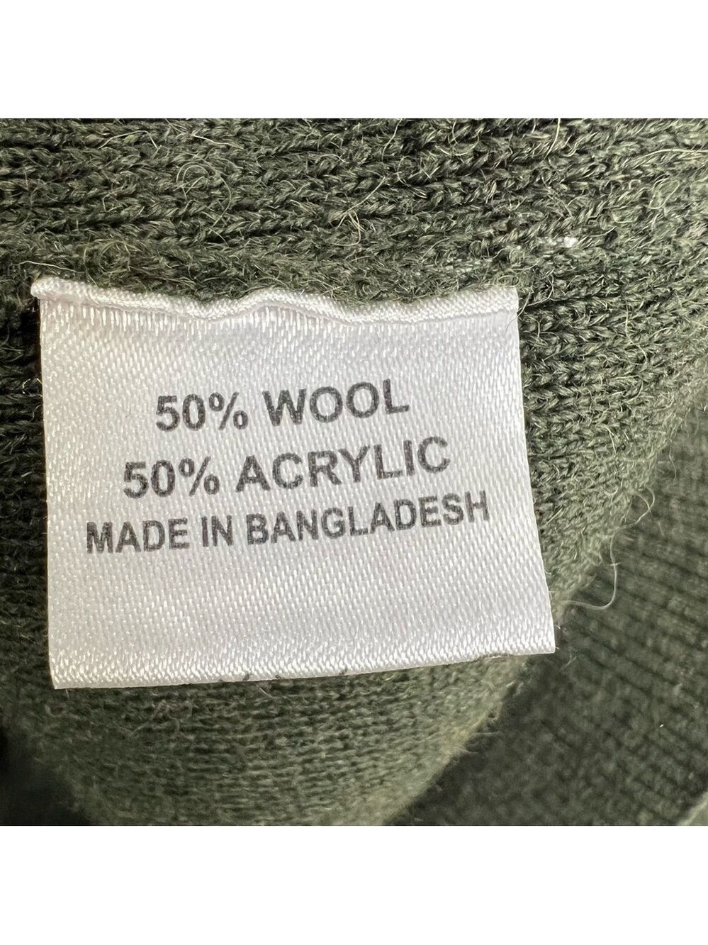 SOLD Rydale UK hunter green wool blend tan suede detail crew neck sweater XXL - Picture 12 of 13